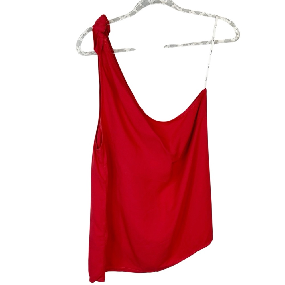 NWT Splendid Crosshatch One Shoulder Tank Top in Red